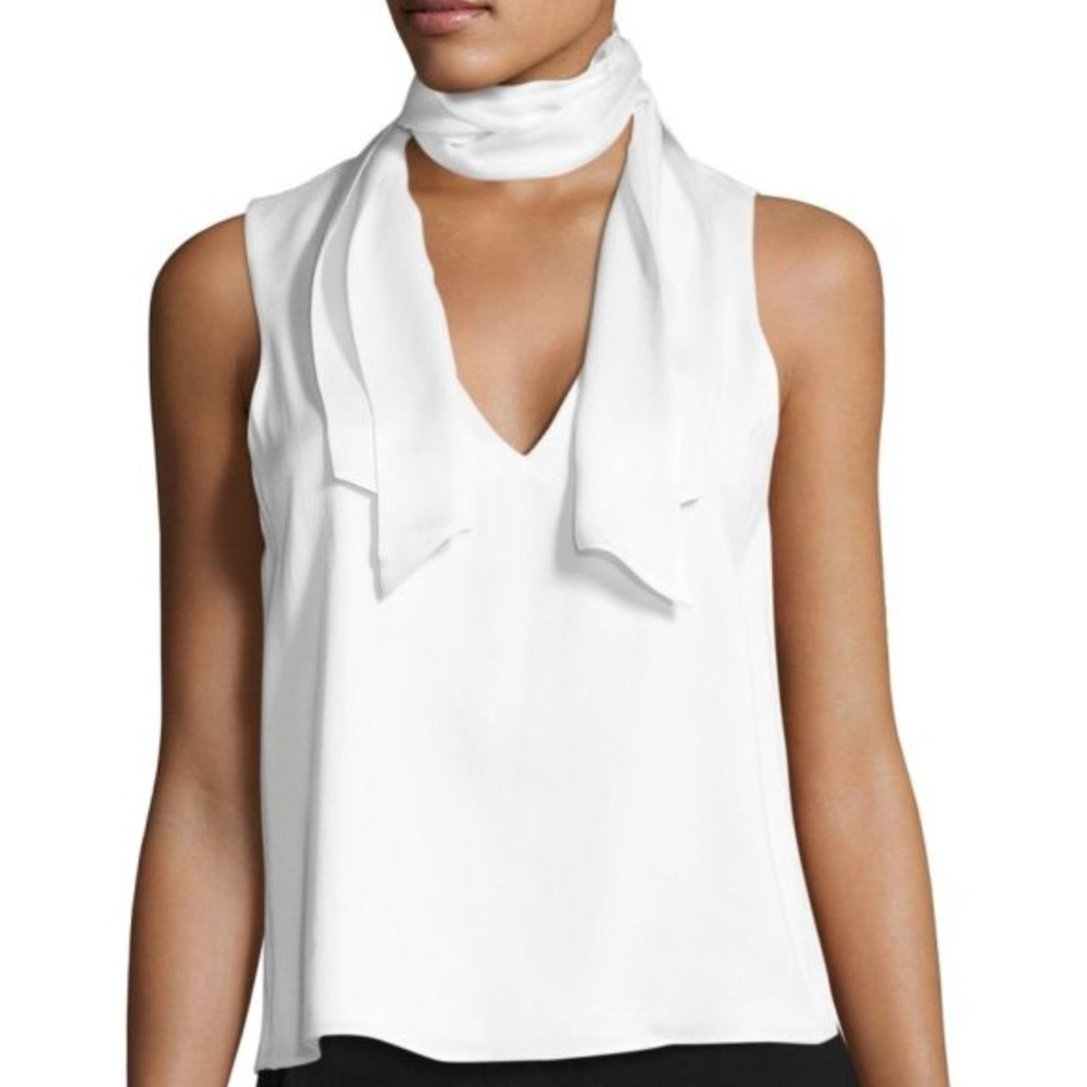 ALICE & OLIVIA ROSINA TIE BLOUSE